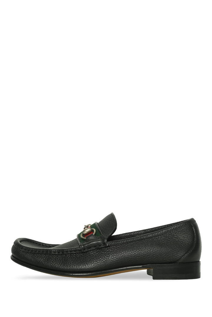 Gucci Size 8.5 Men's Web Horsebit Loafers