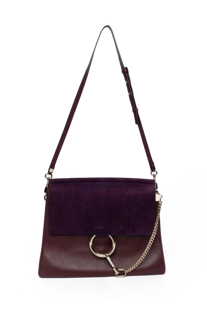 Chloe Suede & Leather Medium Faye Shoulder Bag