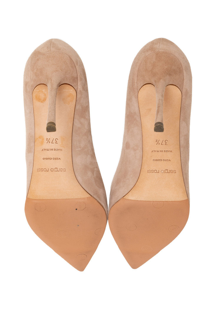 Sergio Rossi Size 37.5 Suede Pumps