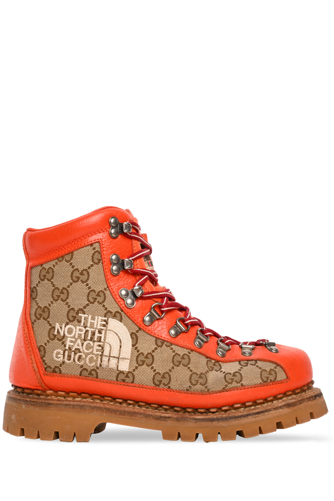 Gucci x North Face Size 39 Monogram Calfskin Hiking Ankle Boots