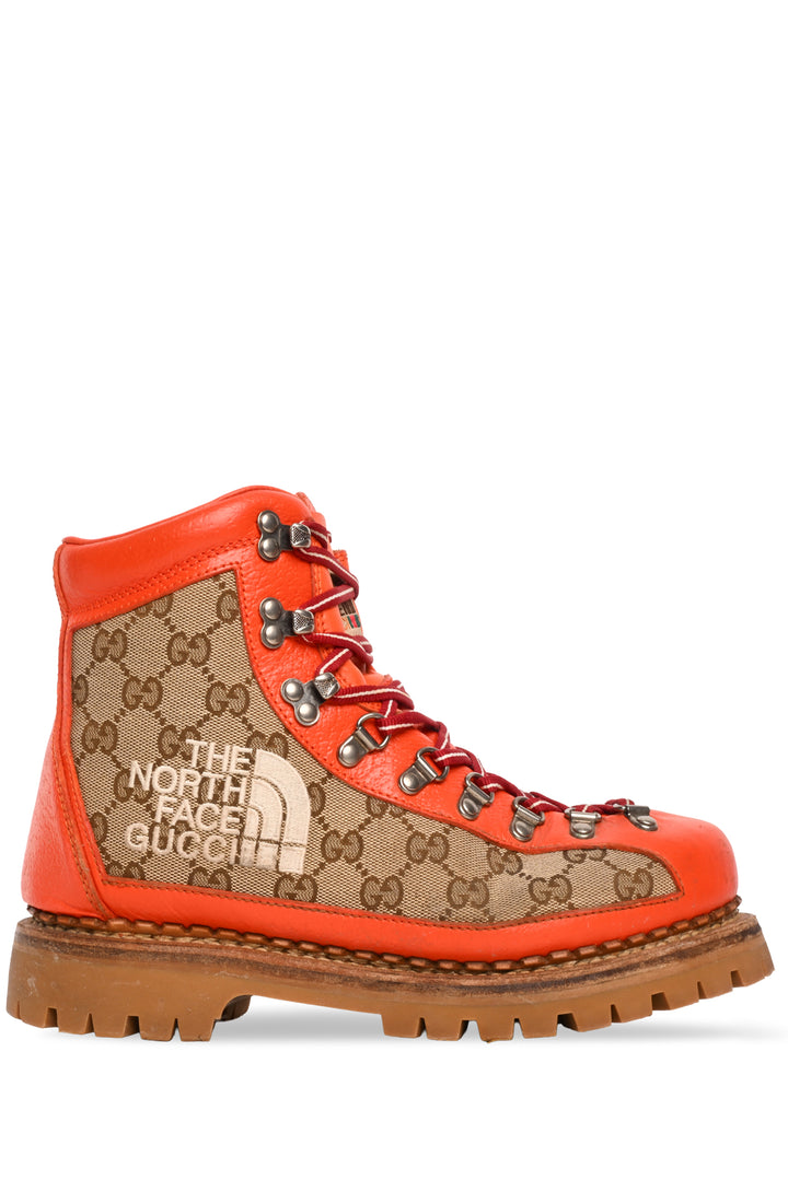 Gucci x North Face Size 39 Monogram Calfskin Hiking Ankle Boots