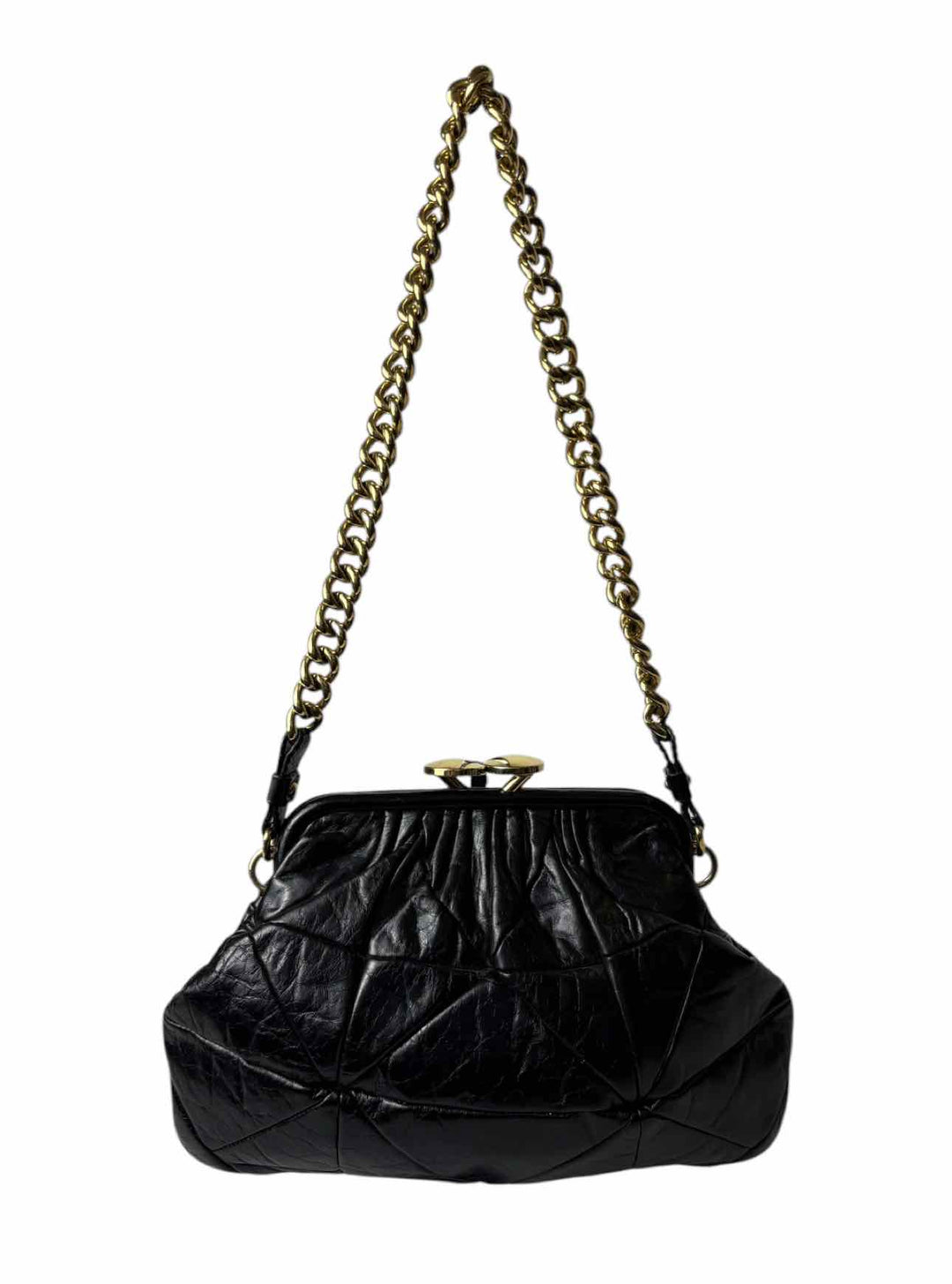 Marc Jacobs Original Small Quilted Leather Stam Kiss-Lock Chain  Purse
