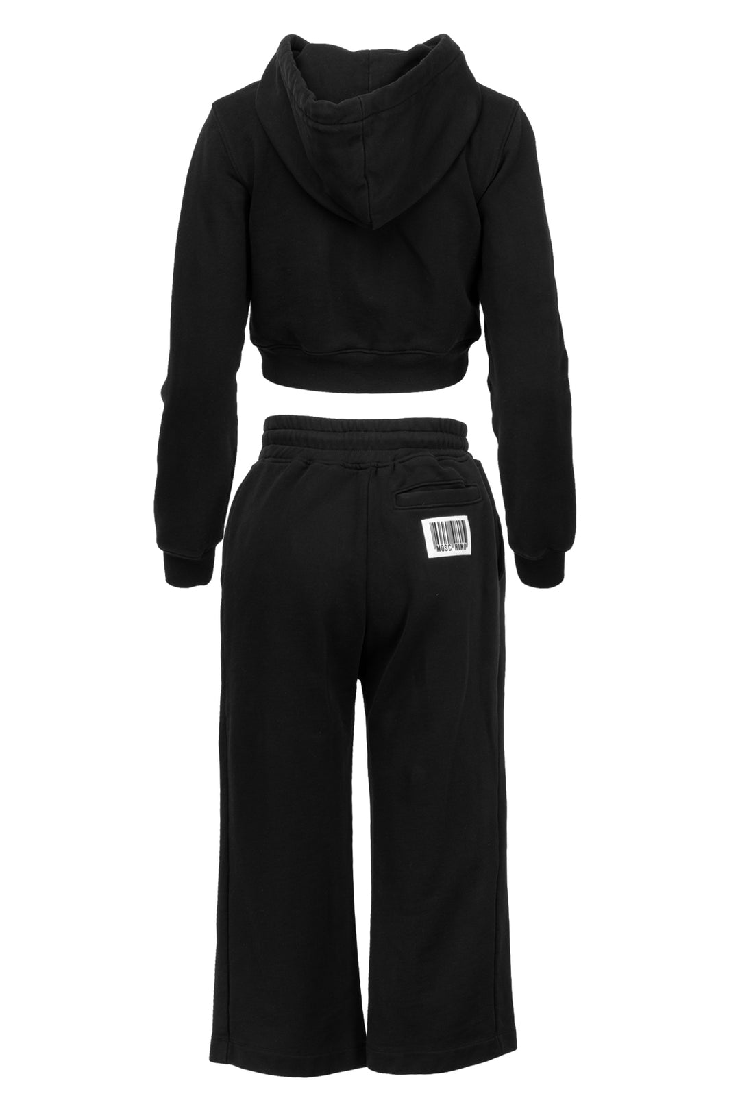 Moschino Couture Size XS Barcode Cropped Hoodie & Pant Set