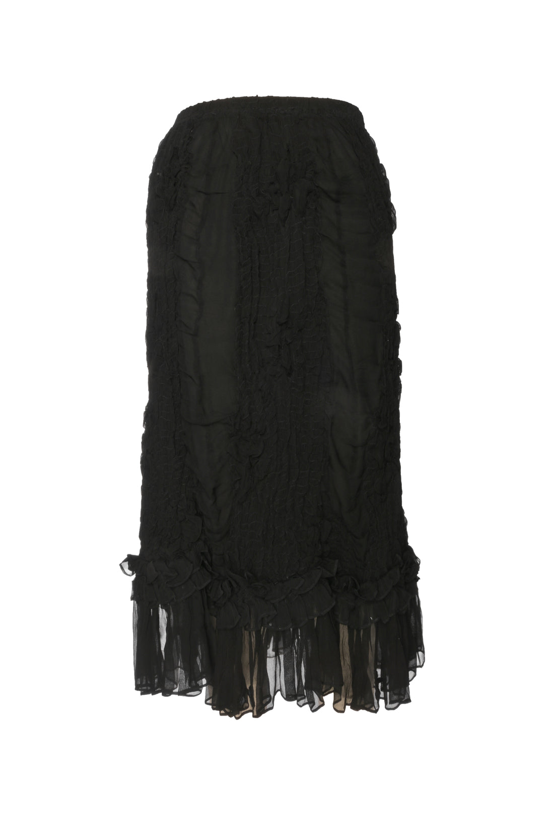 Heart Haat by Issey Miyake Size 2 Ruched Midi Skirt