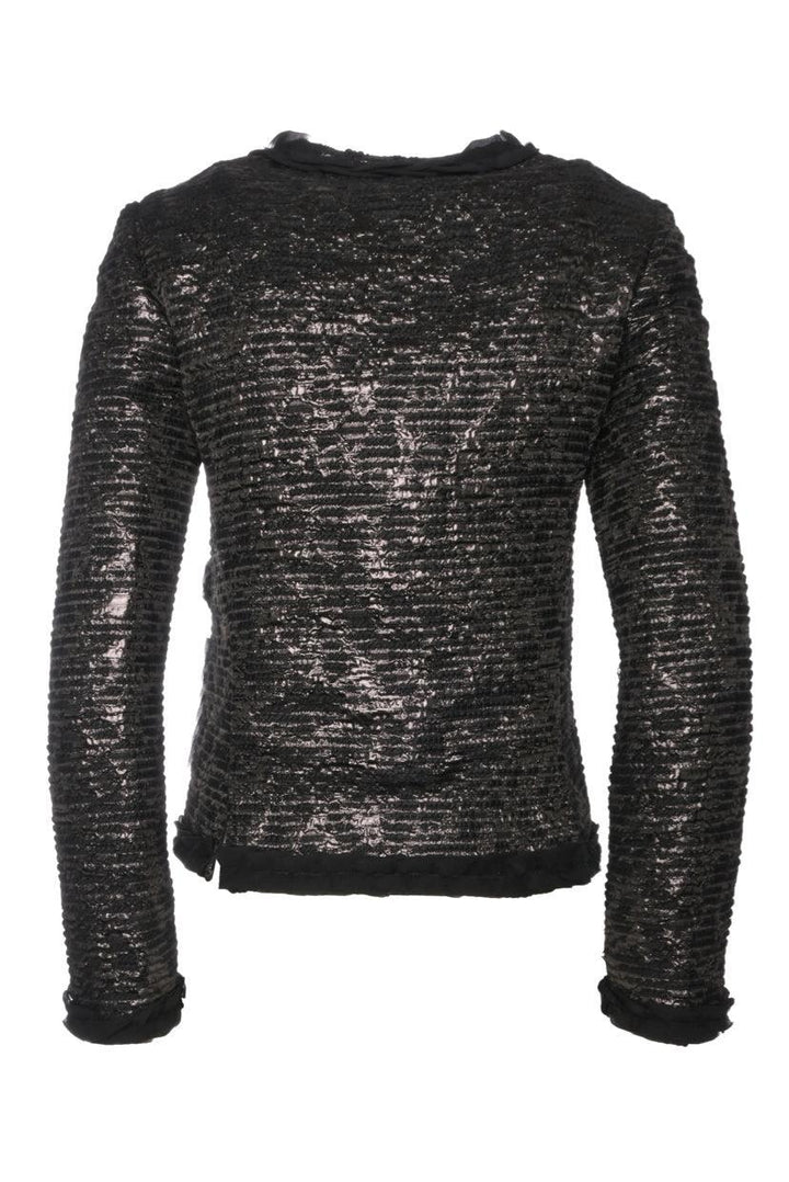 Dolce & Gabbana Size 36 Button-Up Metallic Tweed Jacket