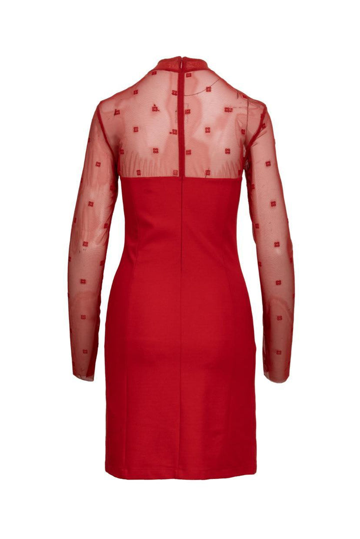 Givenchy Size 40 Mock Neck Midi Tubino Dress