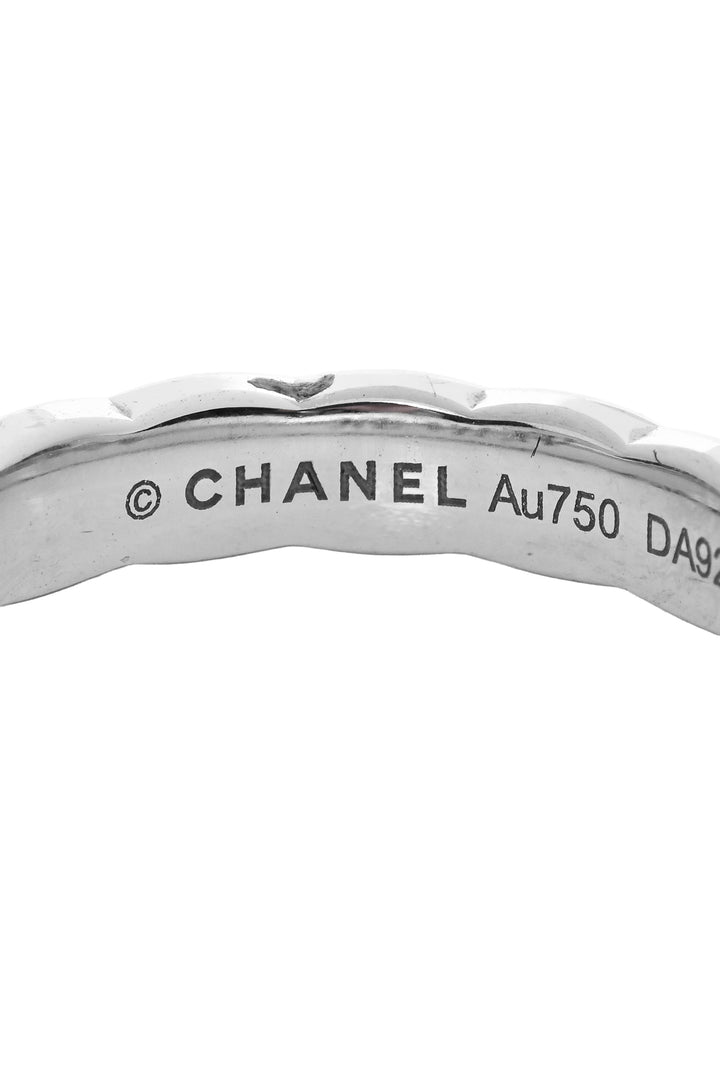 Chanel Size 4.75 18K White Gold Coco Crush Ring
