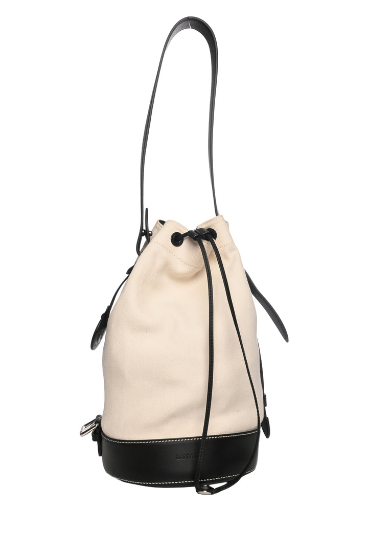 Lanvin Canvas & Leather Bucket Shoulder Bag