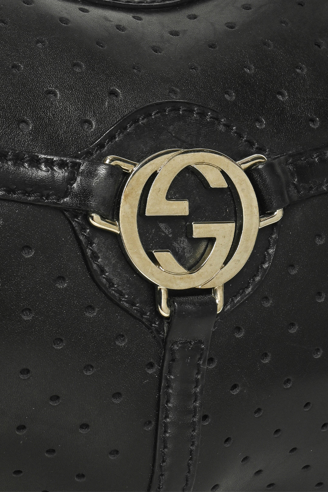 Gucci Perforated Leather Reins Hobo