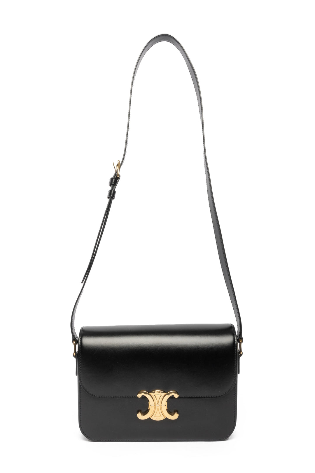 Celine Shiny Calfskin Classique Triomphe Bag