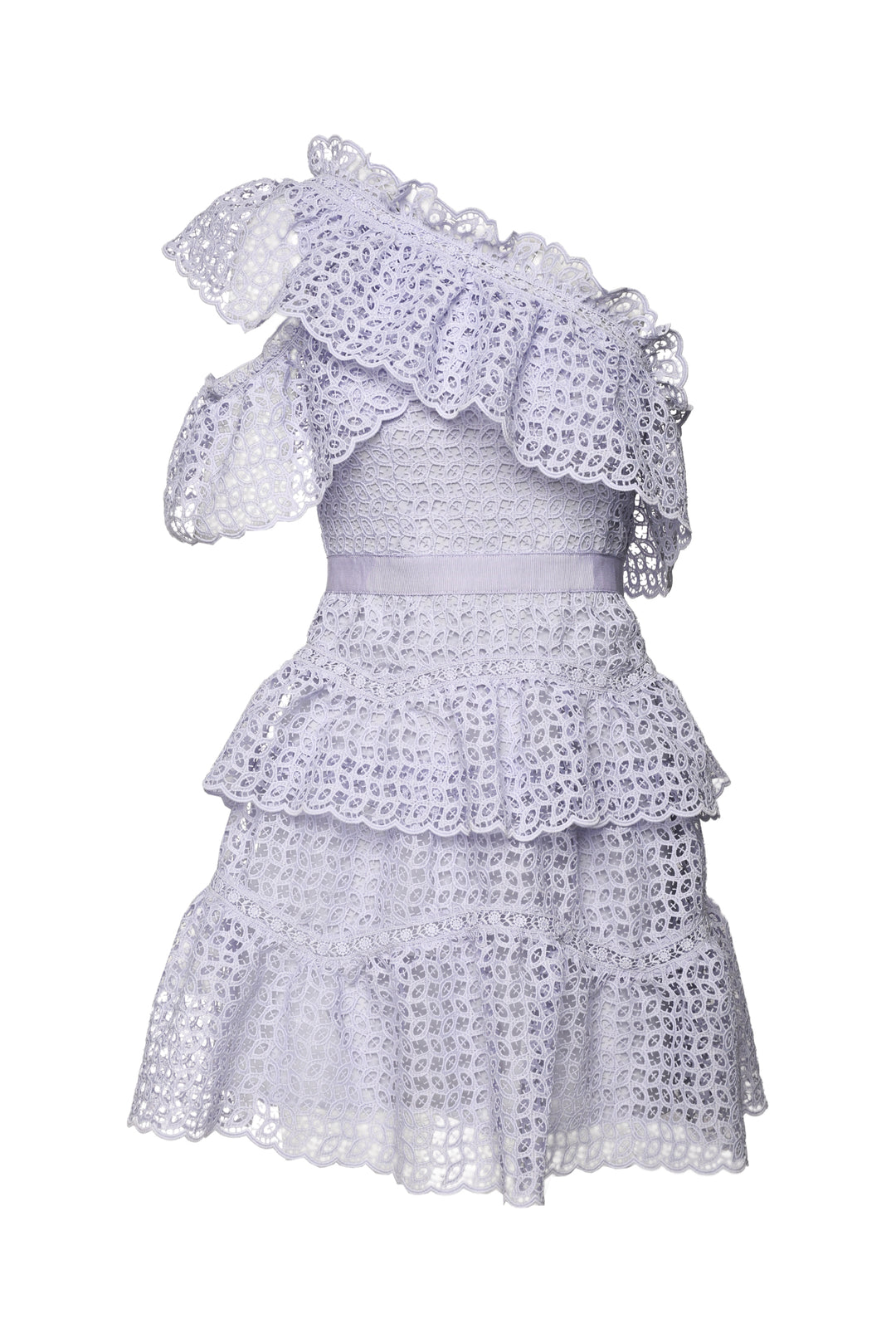 Self Portrait Size 4 One Shoulder Lace Cut Out Dress