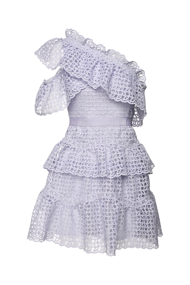Self Portrait Size 4 One Shoulder Lace Cut Out Dress