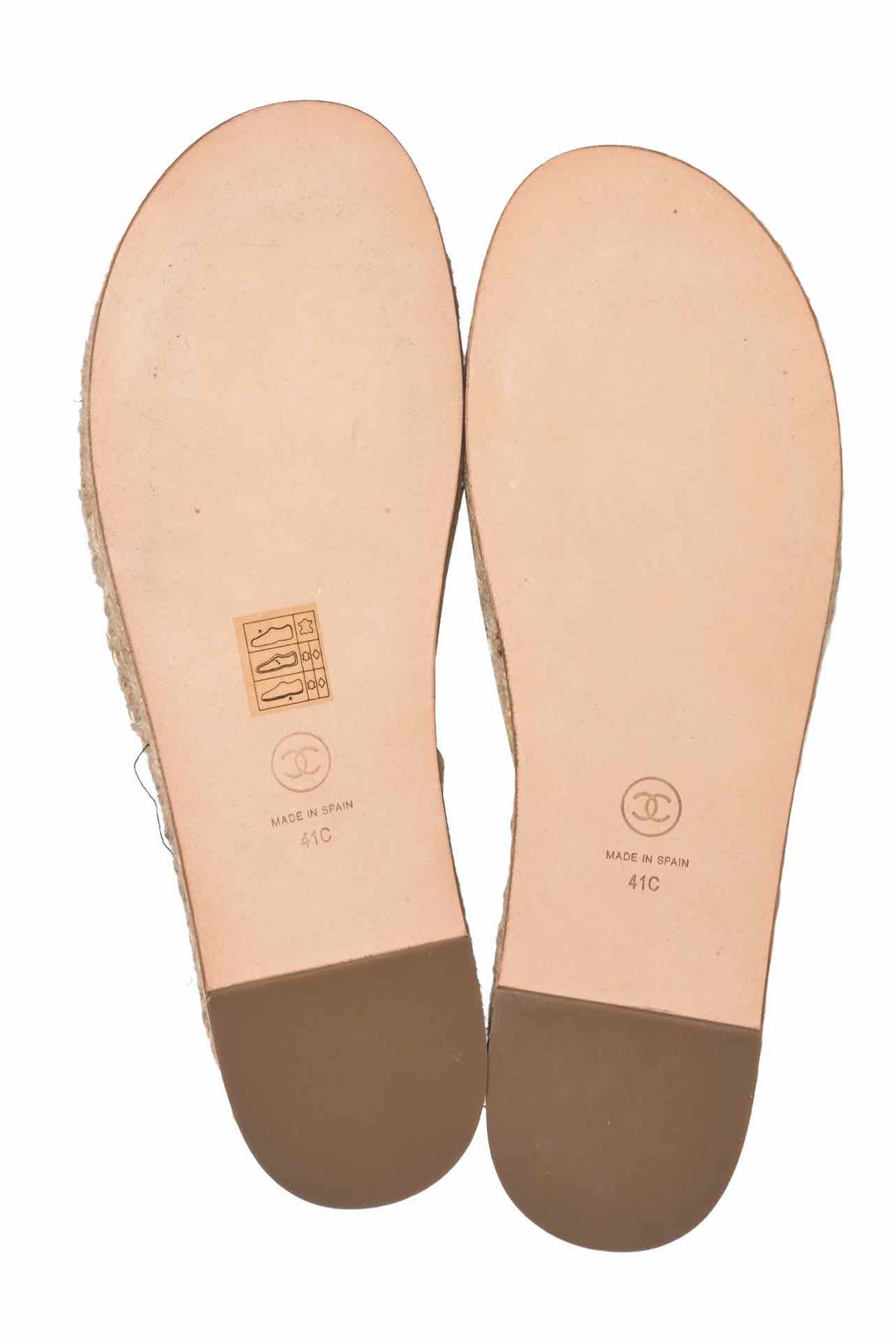 Chanel Size 41 Chain Espadrille Slip On Sandals