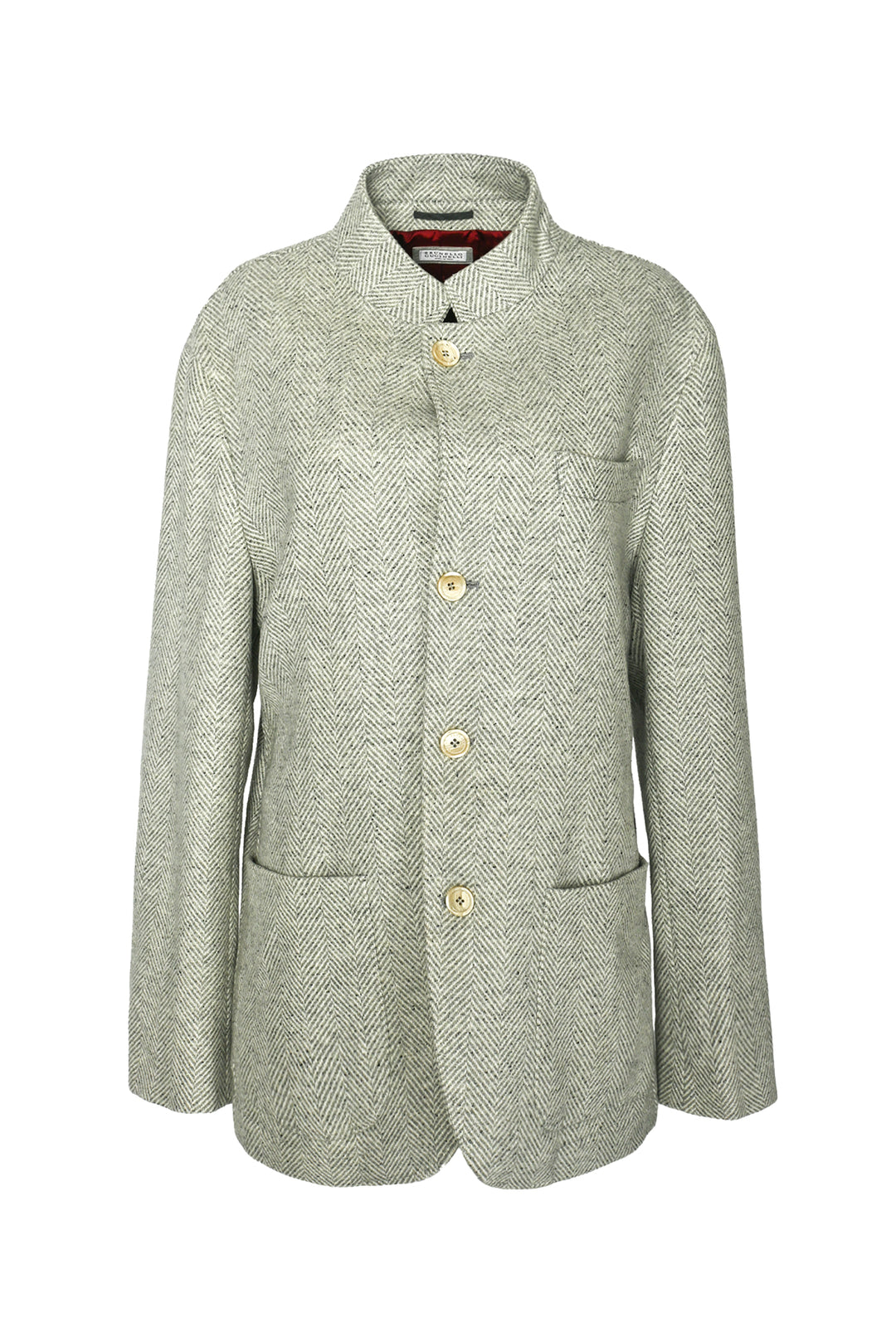 Brunello Cucinelli Size M Men's Herringbone Wool, Silk & Cashmere-Blend Blazer