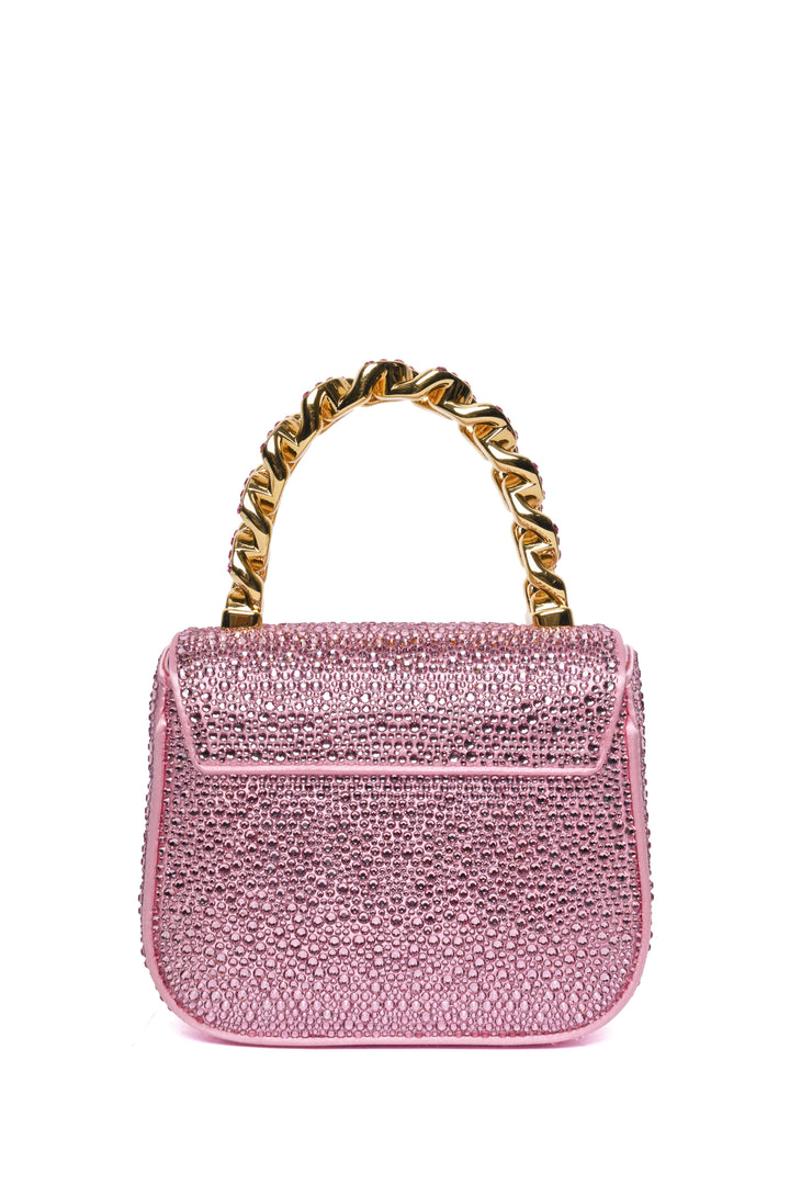 Versace Rhinestone Embellished Medusa Mini Crossbody Bag