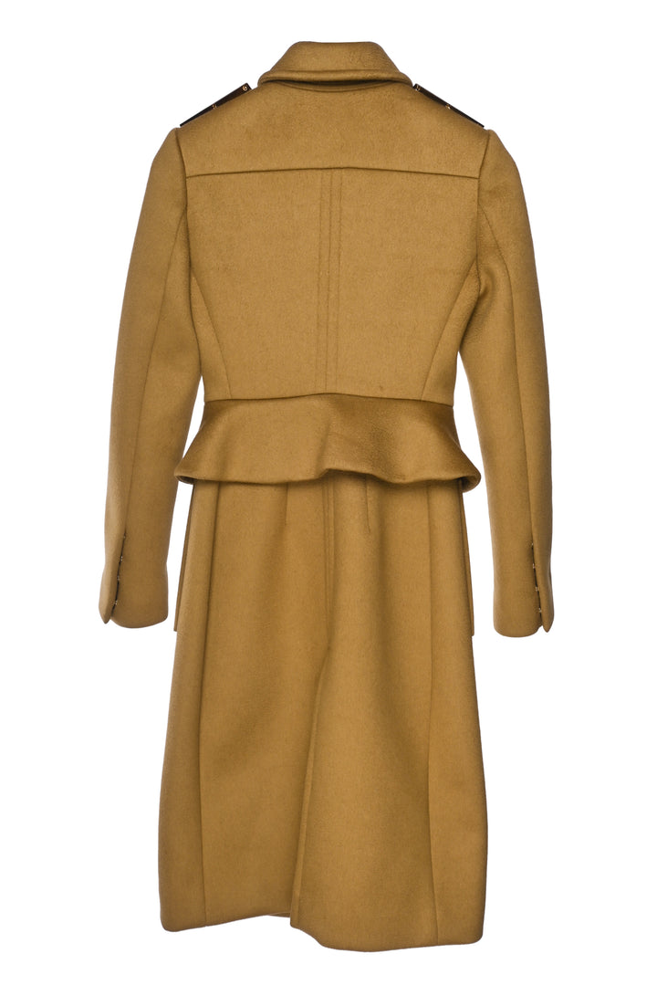 Burberry Prorsum Size 36 Cashmere-Blend Peplum Coat