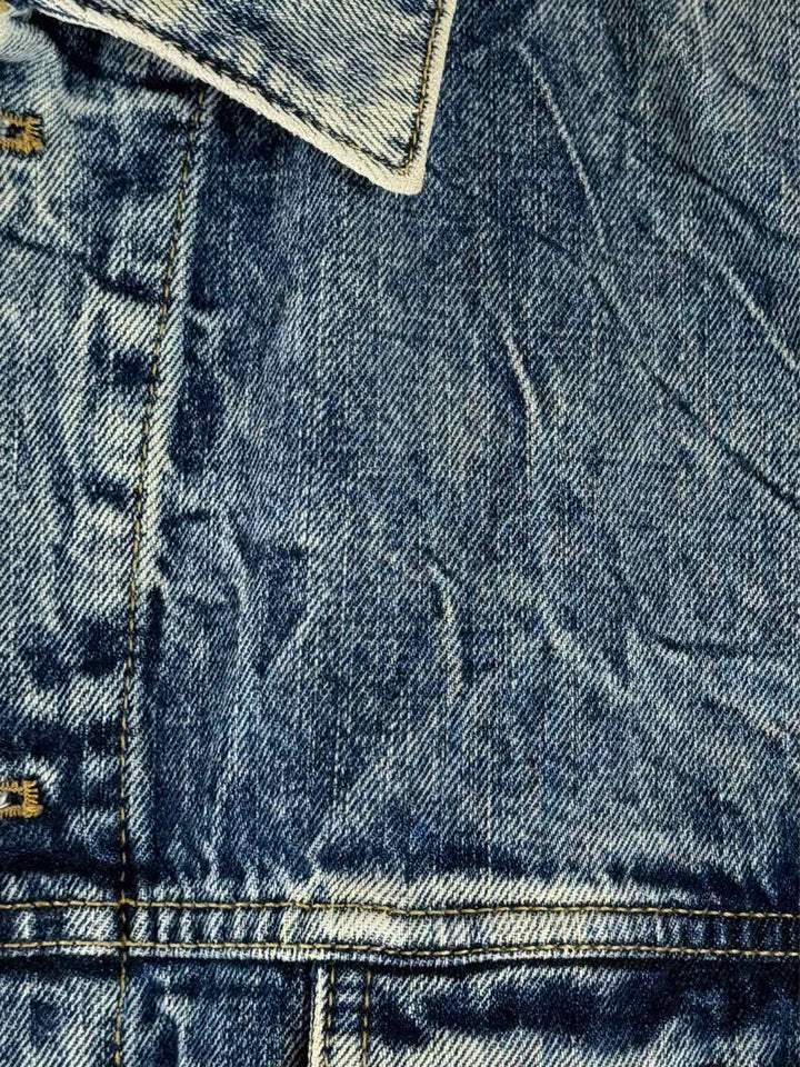 Balenciaga Size 36 2019 Acid Wash Logo Denim Jacket