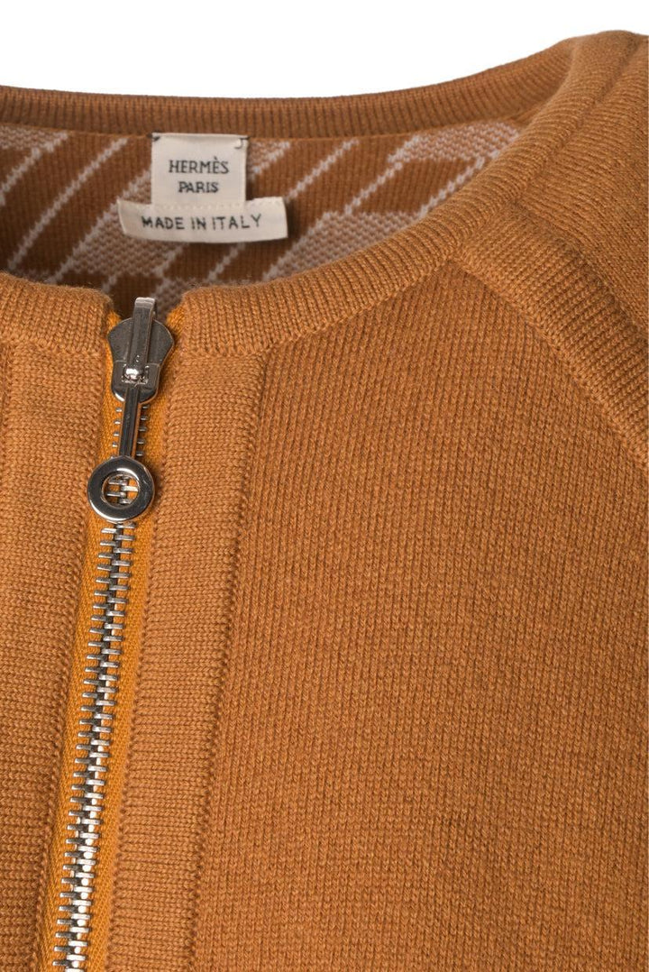 Hermes Size 38 "H en Biais" Reversible Knit Jacket