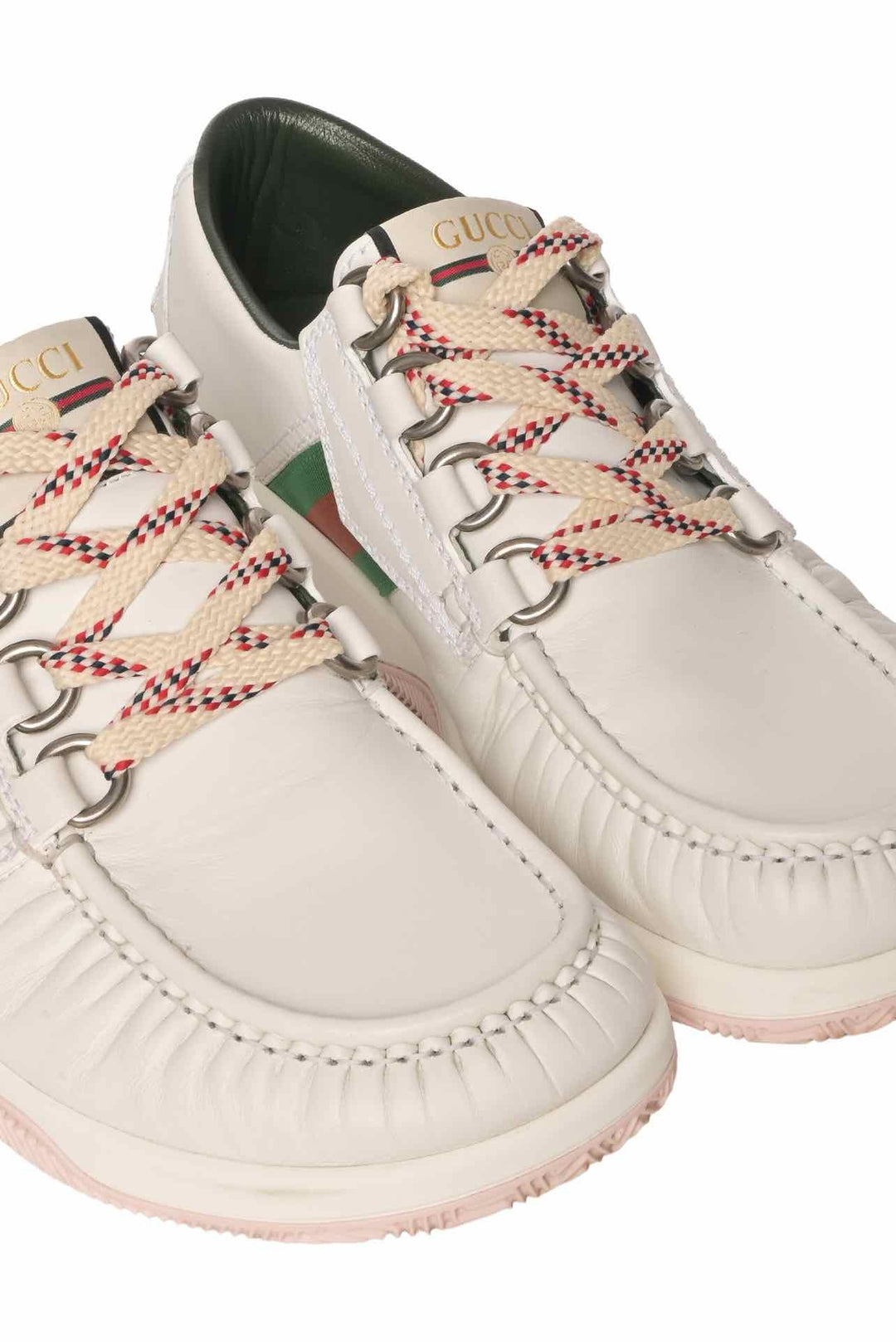 Gucci Size 6 Men's Web Lace Up Low Sneakers