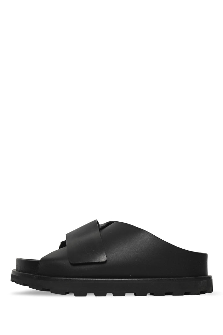 Jil Sander Size 39 Platform Leather Slides