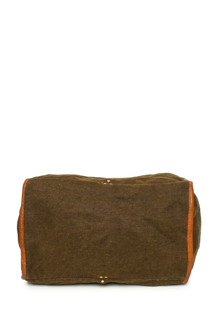 Jerome Dreyfuss Leather Trim Canvas Tote