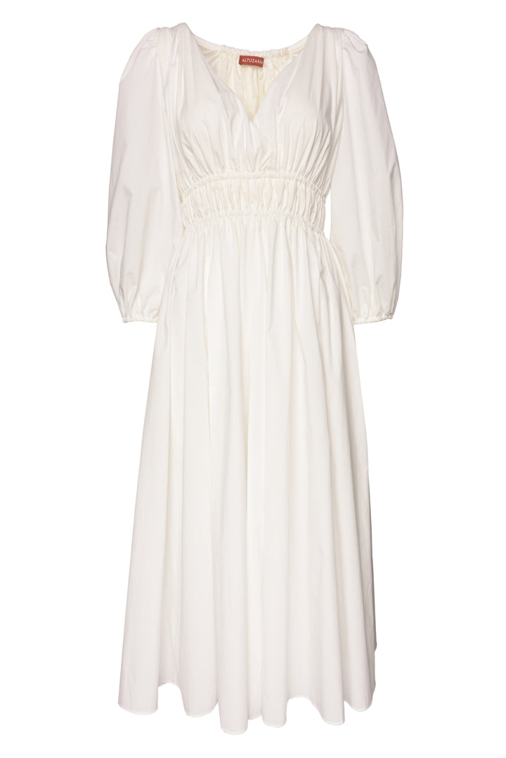 Altuzarra Size 8 Kathleen Ruched Midi Dress