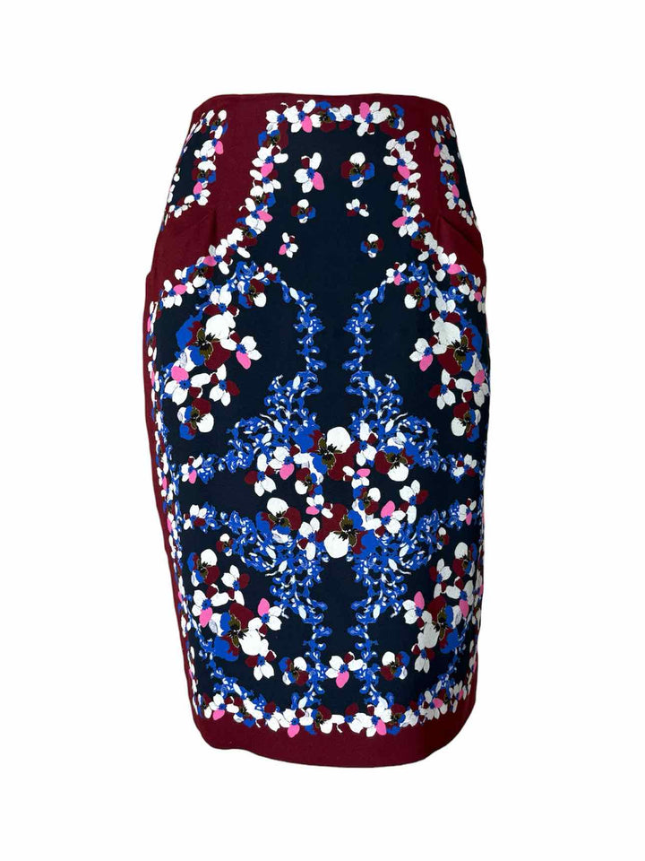 Erdem Size 6 Floral Silk Skirt