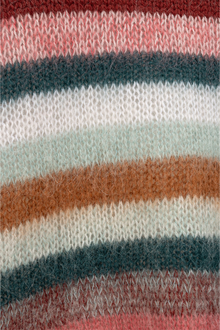 Chloe Size S Mohair-Blend Multi-Colour Striped Sweater