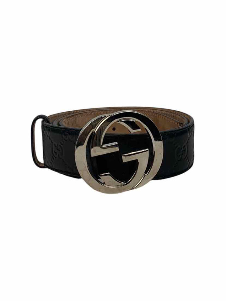 Gucci Size 32 Men's GG Signature Leather Belt