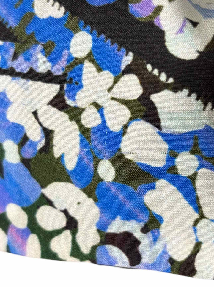 Etro Size 46 Floral Print Silk Dress
