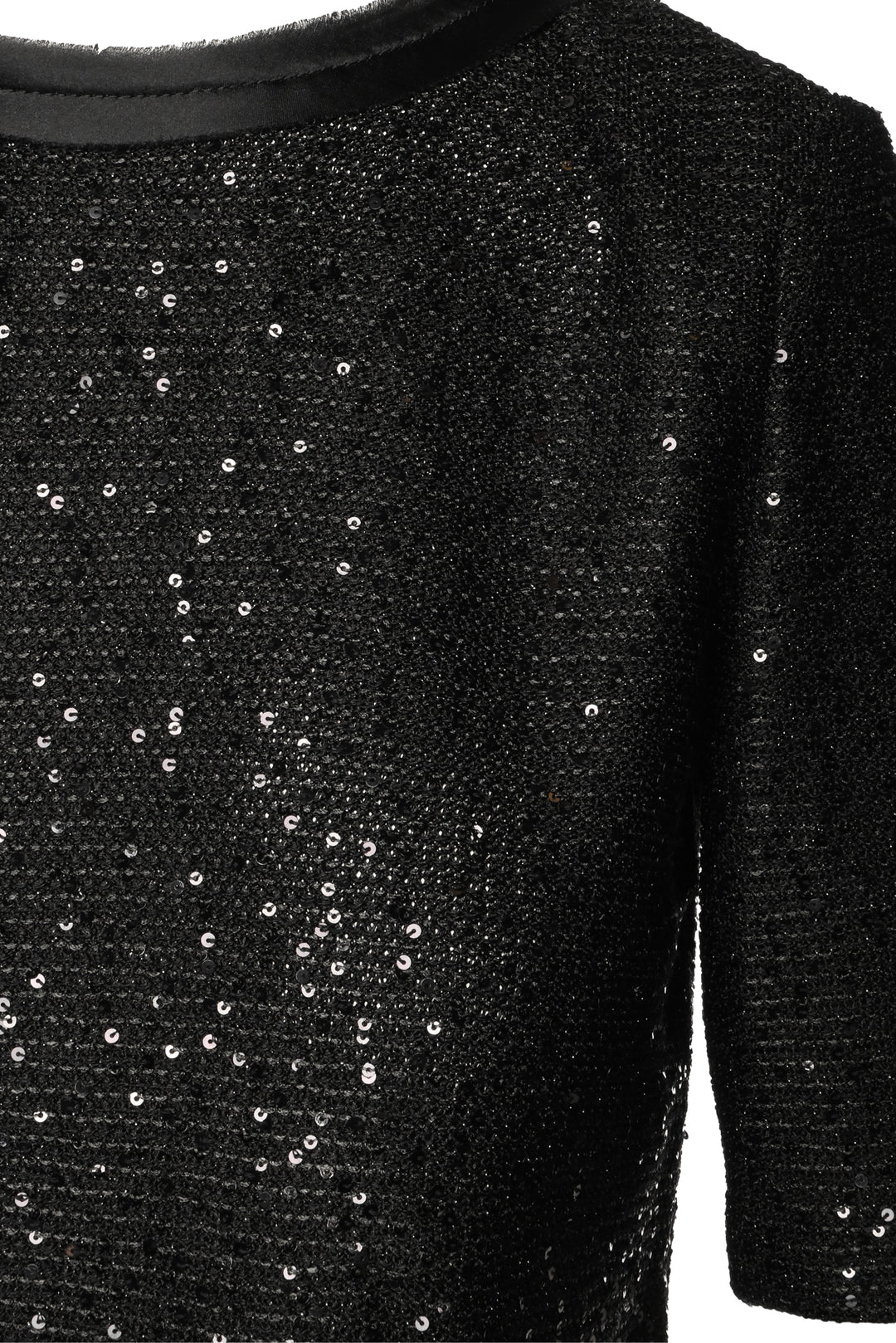 St. John Size P Sequin & Bow Embellished Cropped Tops