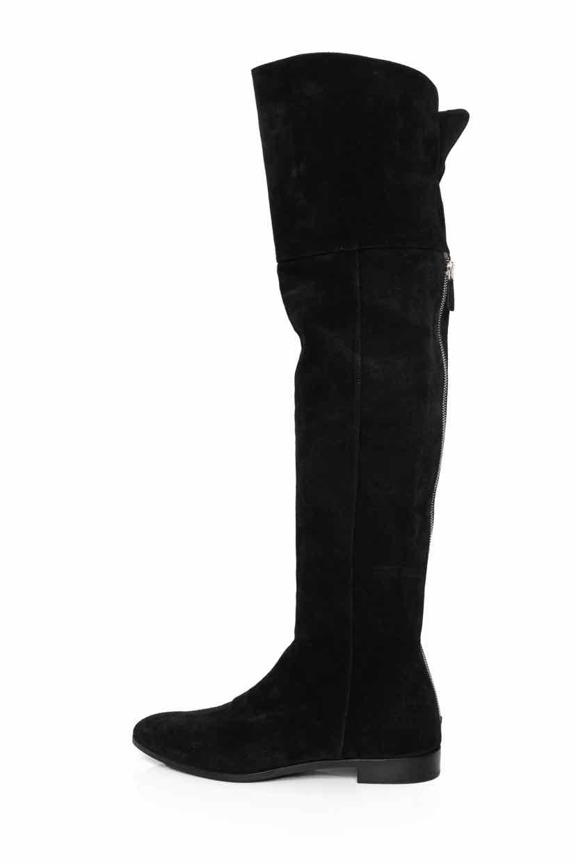 Prada Size 39.5 Over The Knee Suede Boots