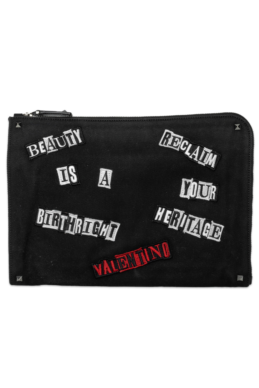 Valentino Punk Poem Document Holder Clutch