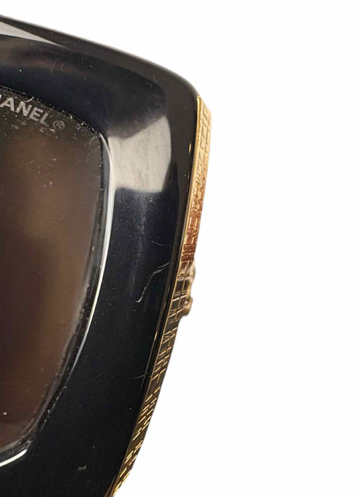 Chanel Black Rectangle Sunglasses Eyewear