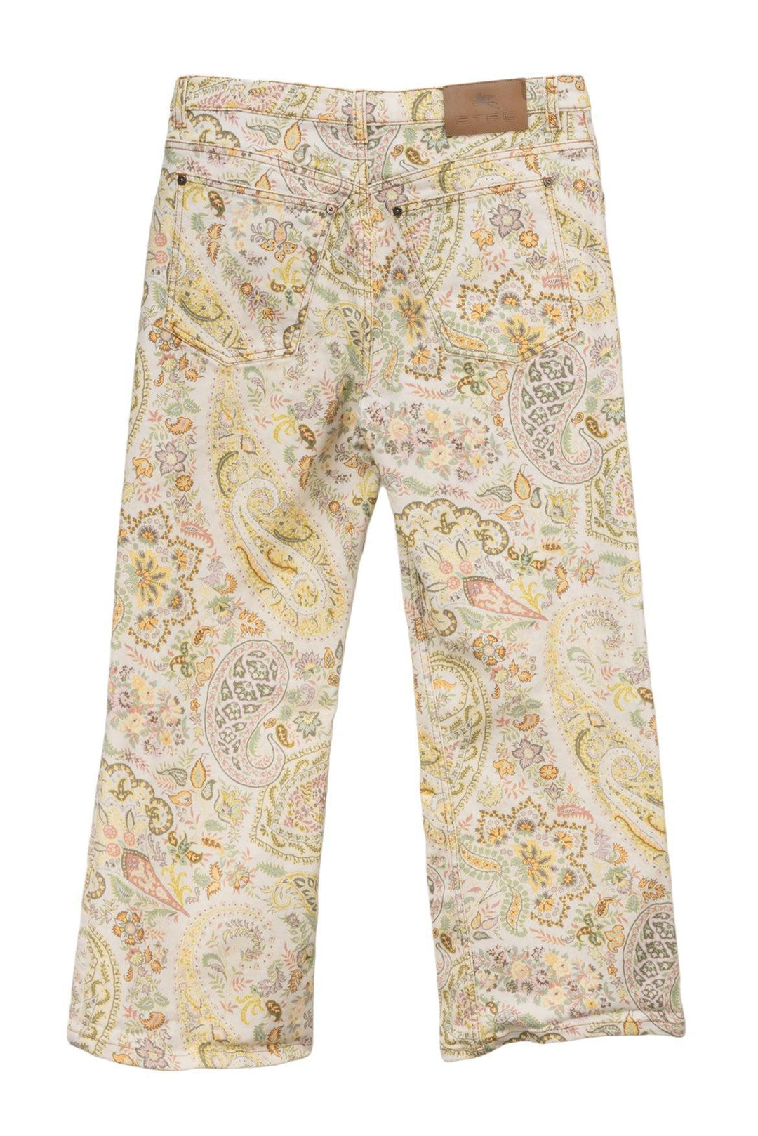 Etro Size 30 2019 Paisley Print Cotton Flared Jeans