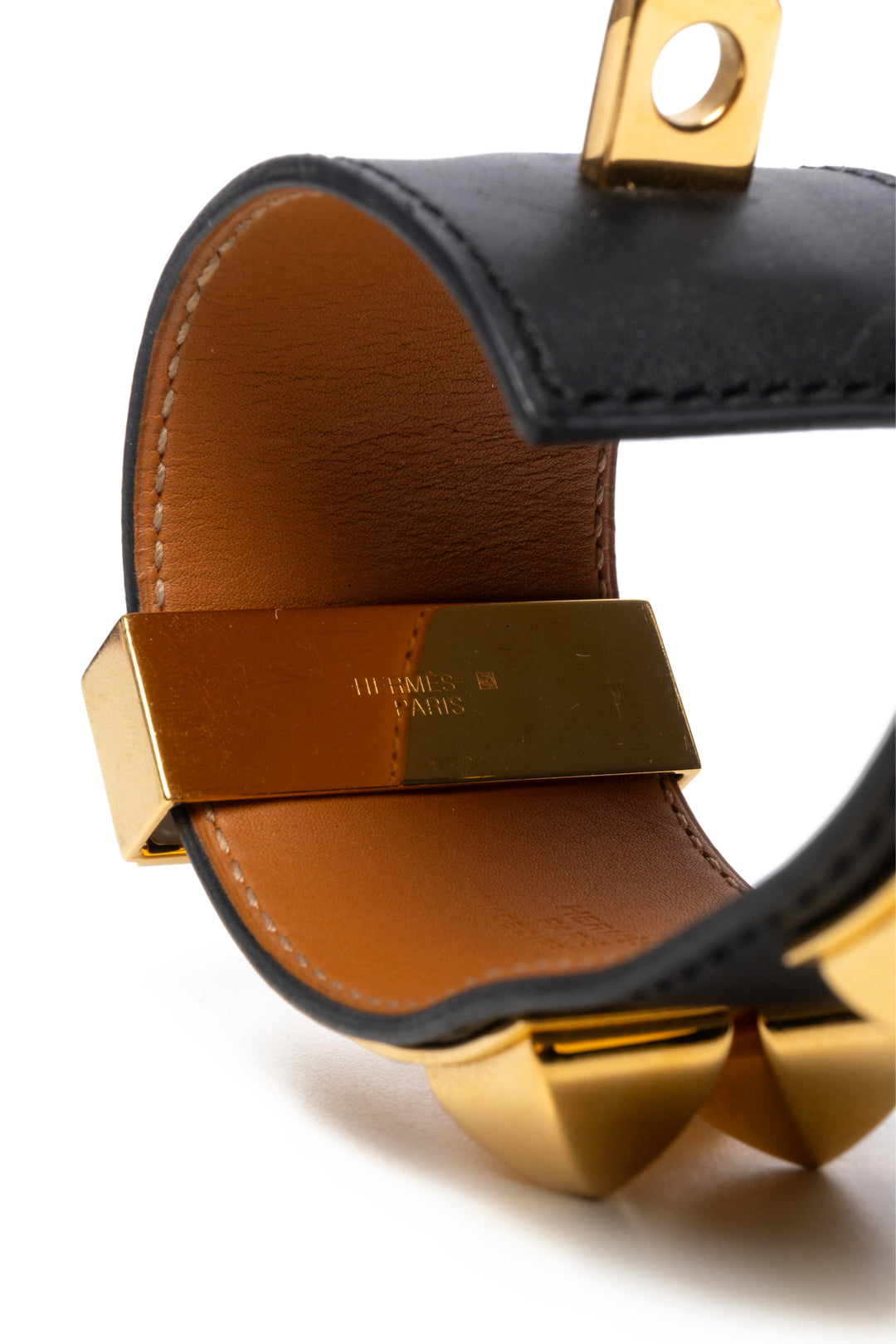 Hermes Collier De Chien Studded Leather Bracelet