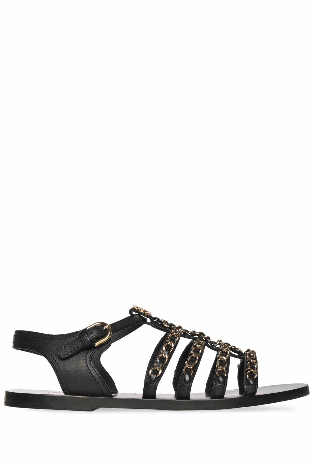 Chanel Size 36.5 Interlocking CC Logo Gladiator Sandals