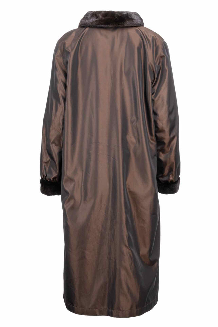 Mink Hooded Fur Size M Coat