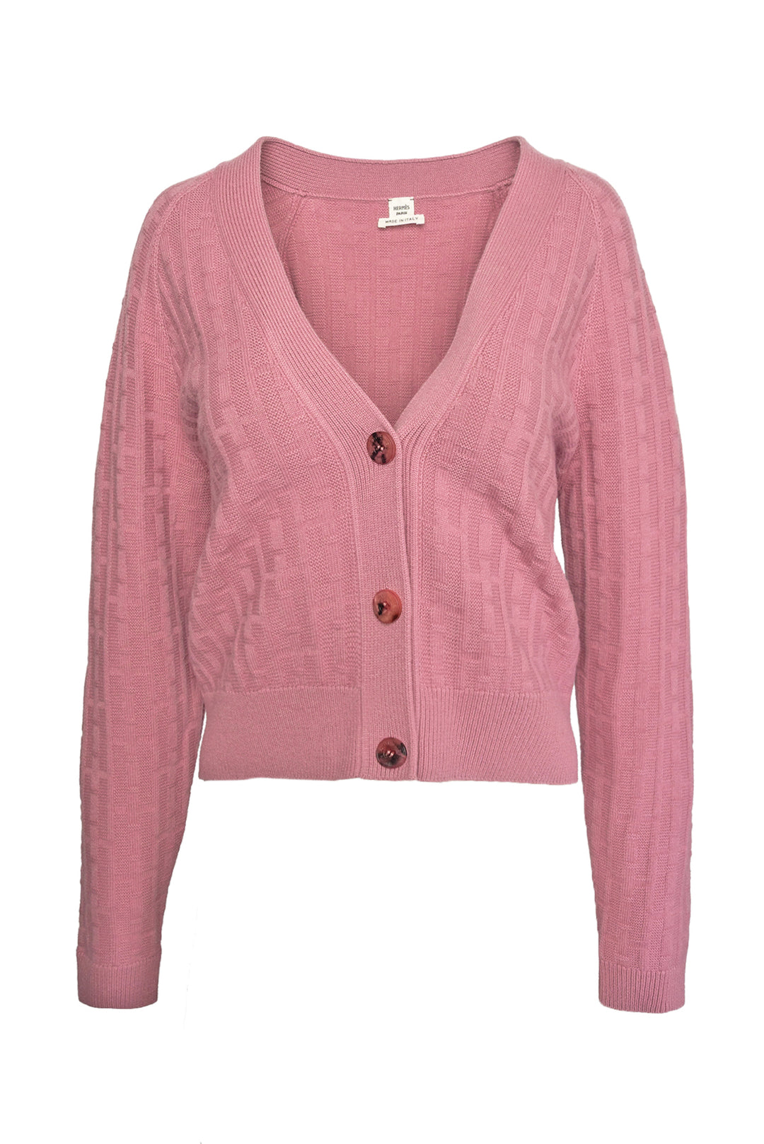 Hermes Size 38 H Logo Virgin Wool Cardigan