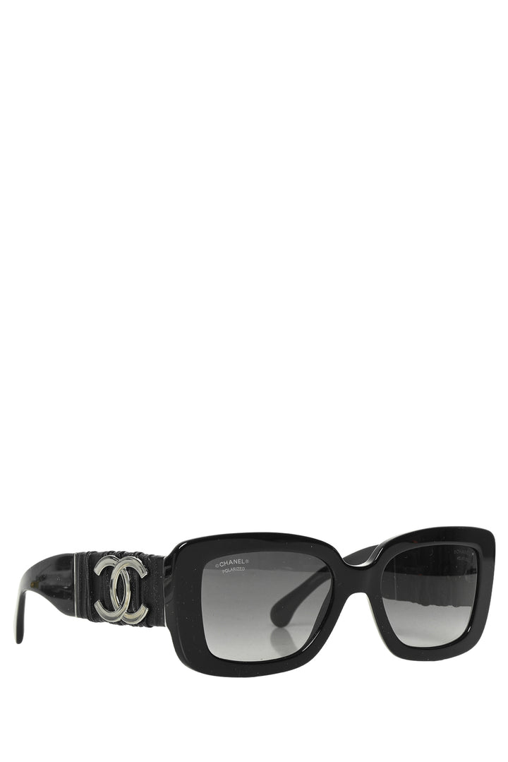 Chanel Acetate Calfskin Polarized Square Sunglasses