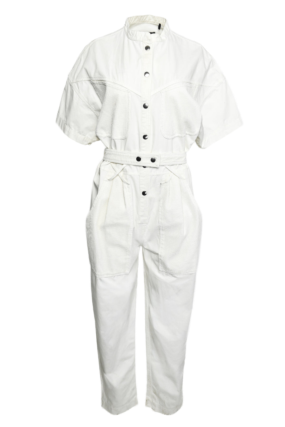 Isabel Marant Size 36 Knit Pockets Short Sleeve Jumpsuit