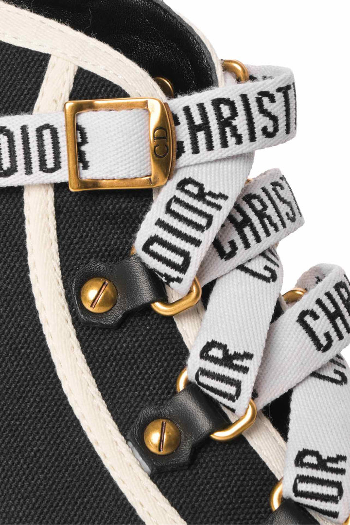 Dior Size 35 Canvas High Top Walk'N'Dior Sneaker