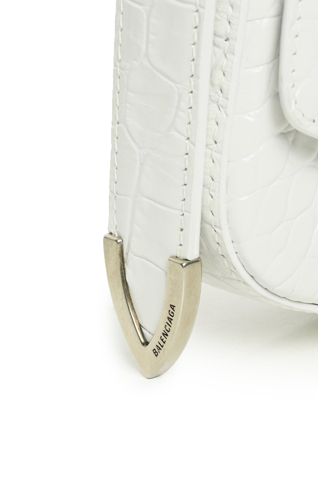 Balenciaga F/W 2020 Croc Embossed Leather Ghost Sling Shoulder Bag