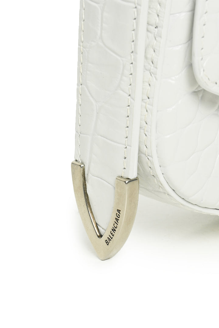 Balenciaga F/W 2020 Croc Embossed Leather Ghost Sling Shoulder Bag