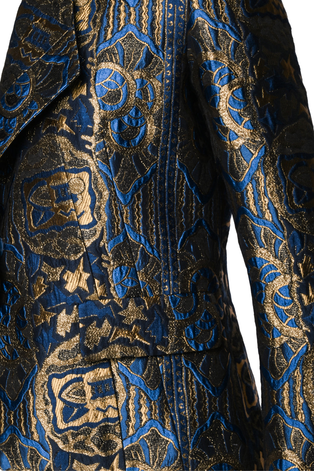 Etro Size 10 Lurex Embroidered Jacquard Jacket