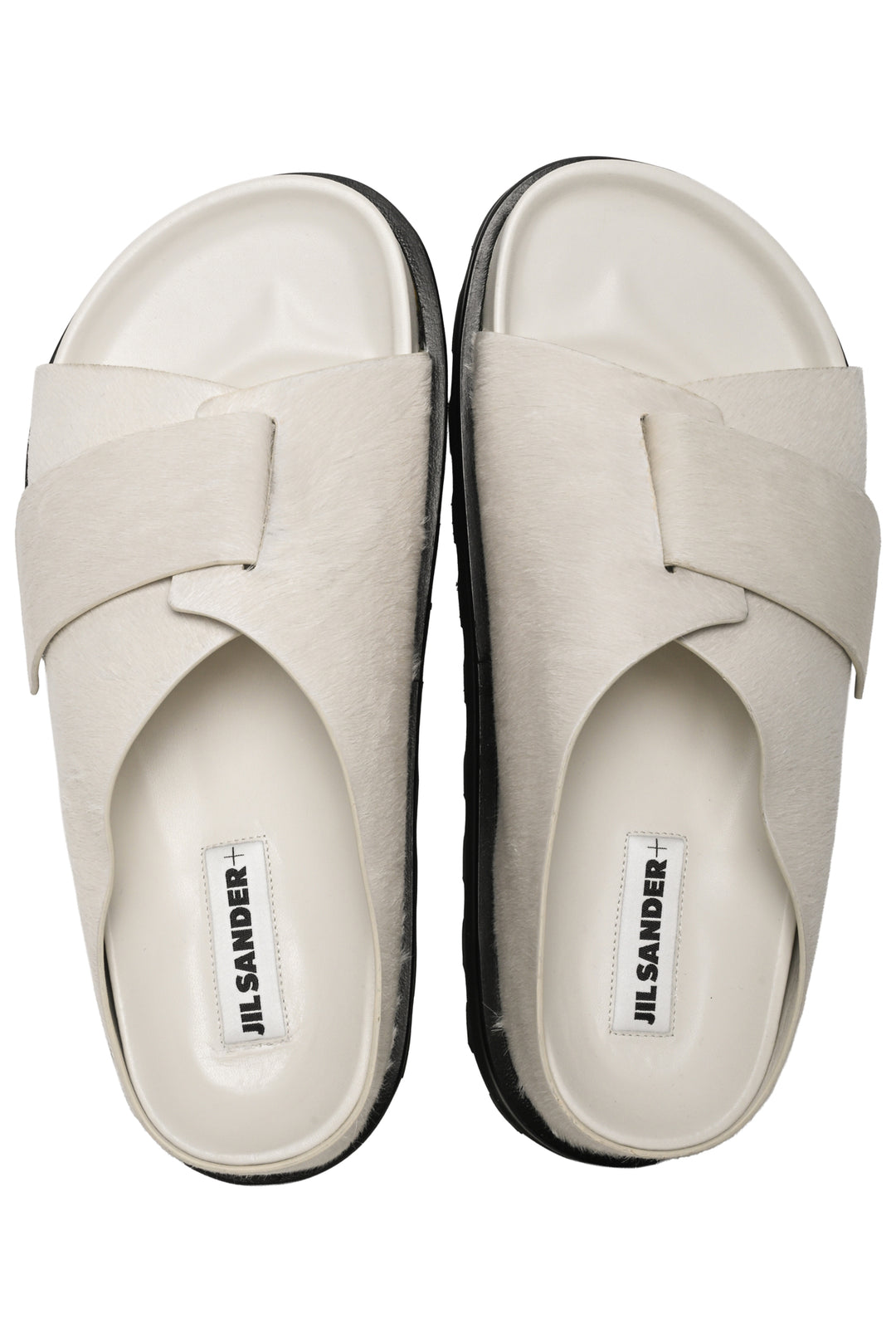 Jil Sander Size 40 Cross Strap Pony Slides