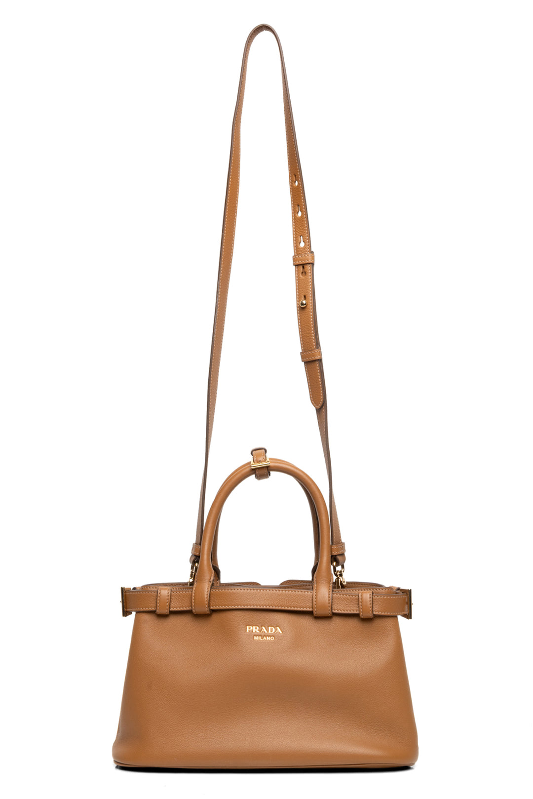 Prada 2024 Buckle Small Leather Bag