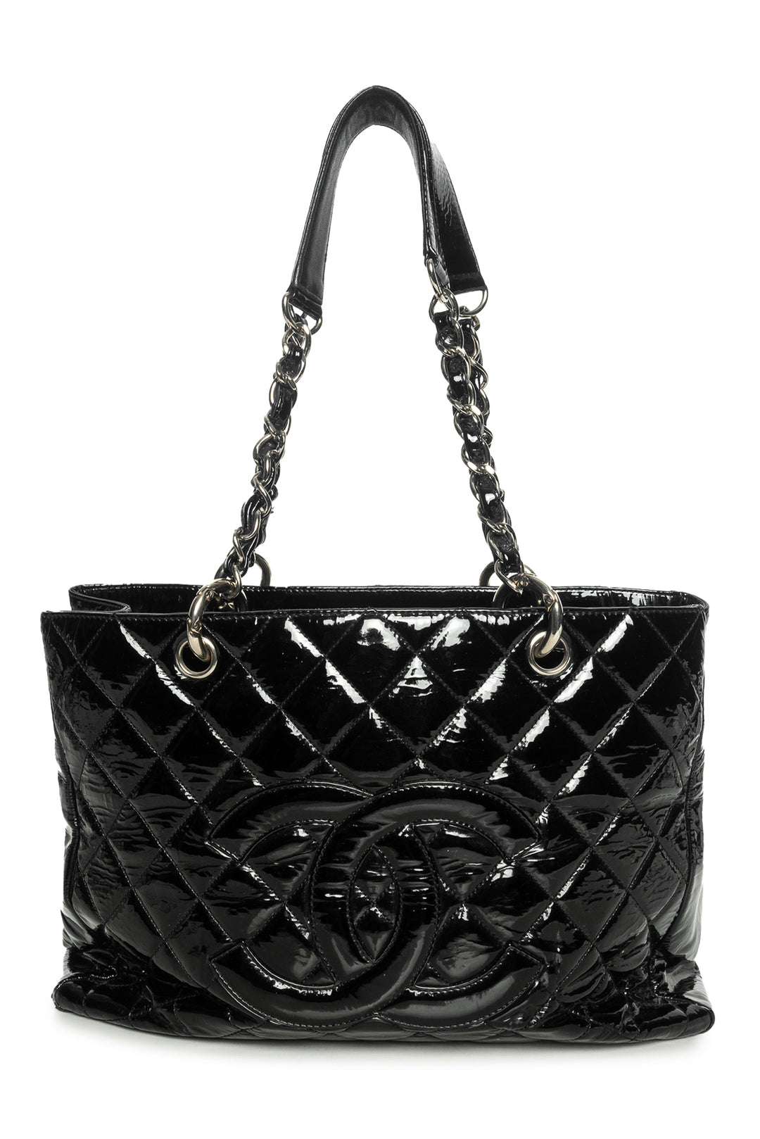 Chanel 2008 - 2009 Patent Leather Grand Shopping Tote