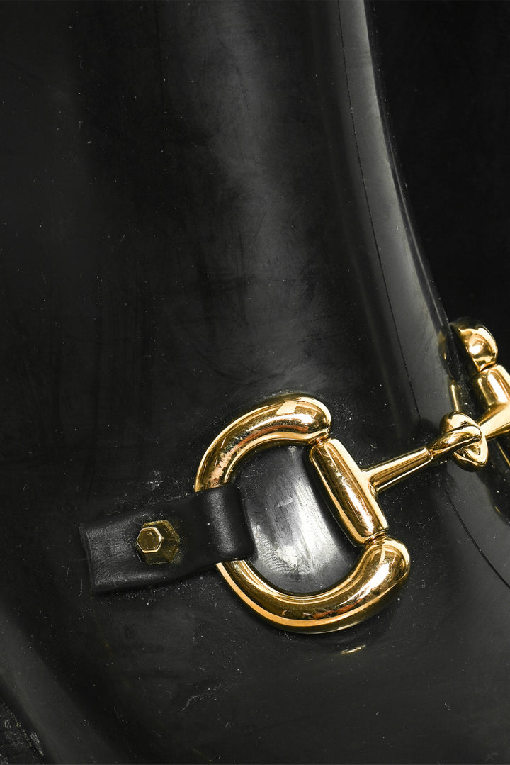 Gucci Size 38 Horsebit Accent Rubber Rain Boots