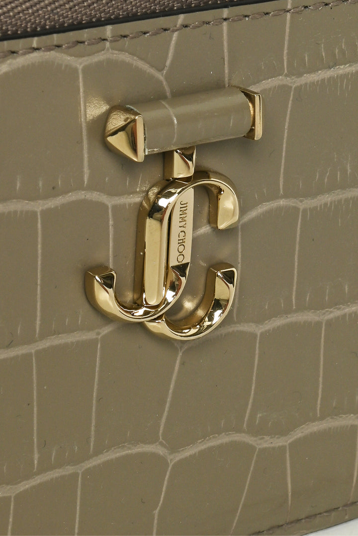 Jimmy Choo Croc Embossed Card Holder & Coin Purse